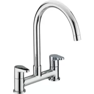 Image of Quest Bridge Kitchen Sink Mixer Tap Pillar Mounted - Chrome - Bristan