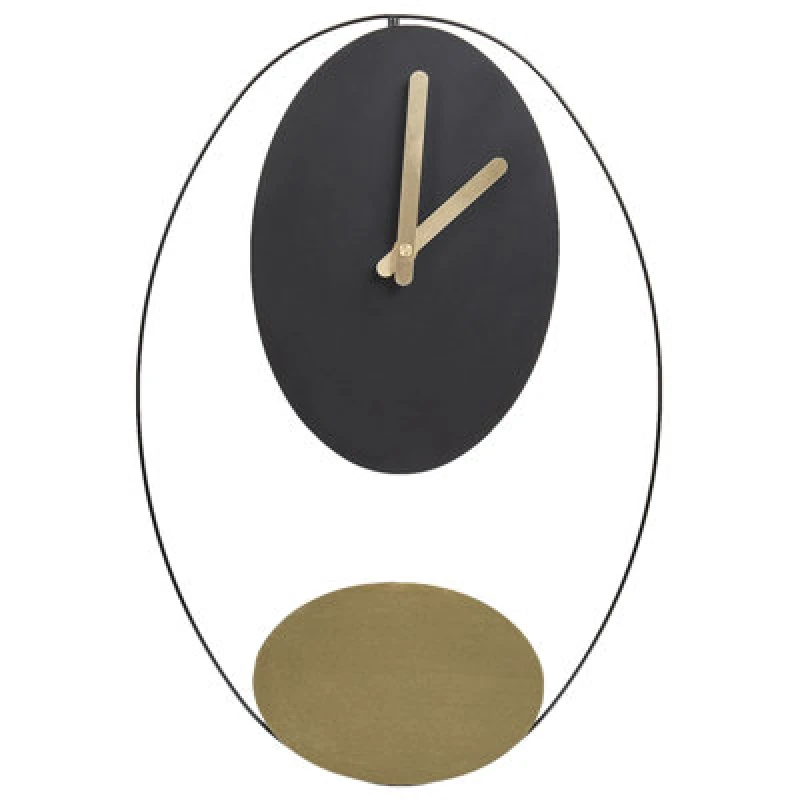 Image of Beliani Wall Clock Manigod 32cm Metal Black