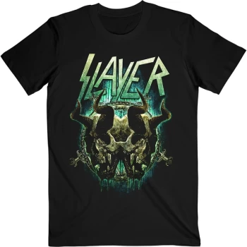 Image of Slayer - Daemonic Twin Unisex Small T-Shirt - Black