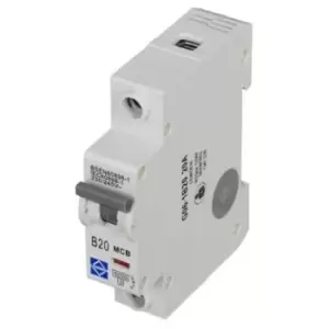 Image of Lewden 20A Single Pole 6kA B Curve MCB - G06-1B20