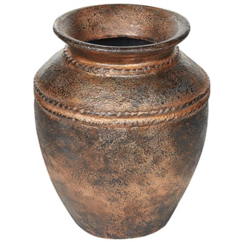 Image of Beliani Decorative Vase Puchong Ceramic 40 Cm Copper