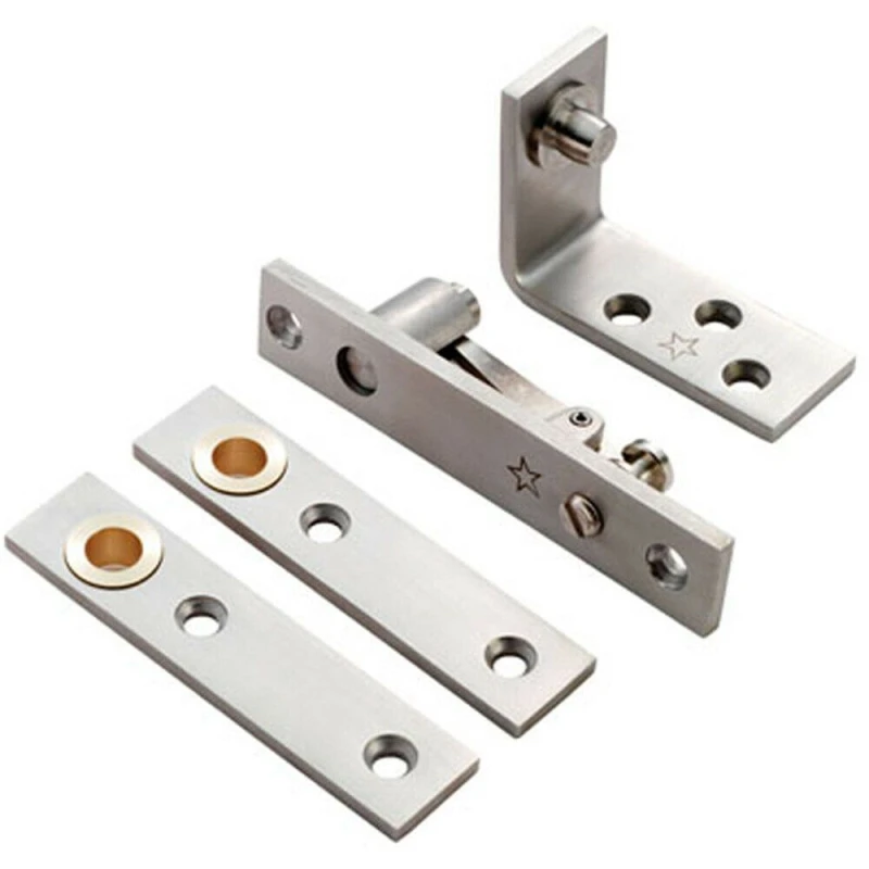 Image of Loops Standard Thrust Bearing Pivot Set Max Load 80kg Double Action Satin Steel Metallics unisex