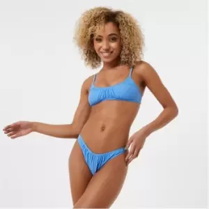 Image of Jack Wills Ruched Tanga Bikini Bottom - Blue
