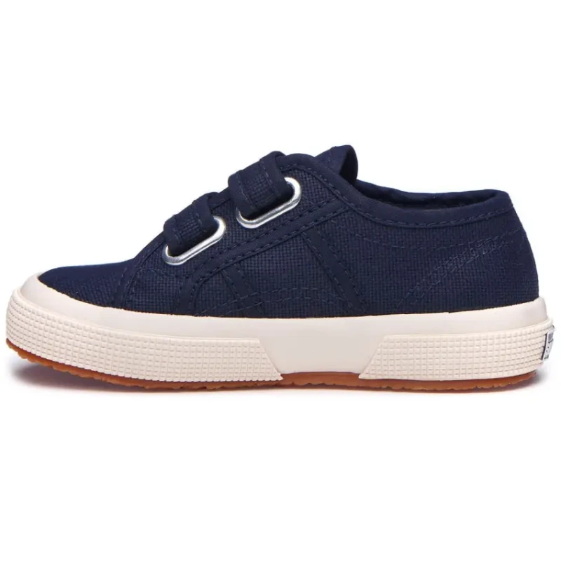 Image of Superga 2750 STRAP boys's Children's Shoes (Trainers) in Blue