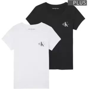 Image of Calvin Klein Jeans Plus 2-Pack Monogram Slim Tee - Multi