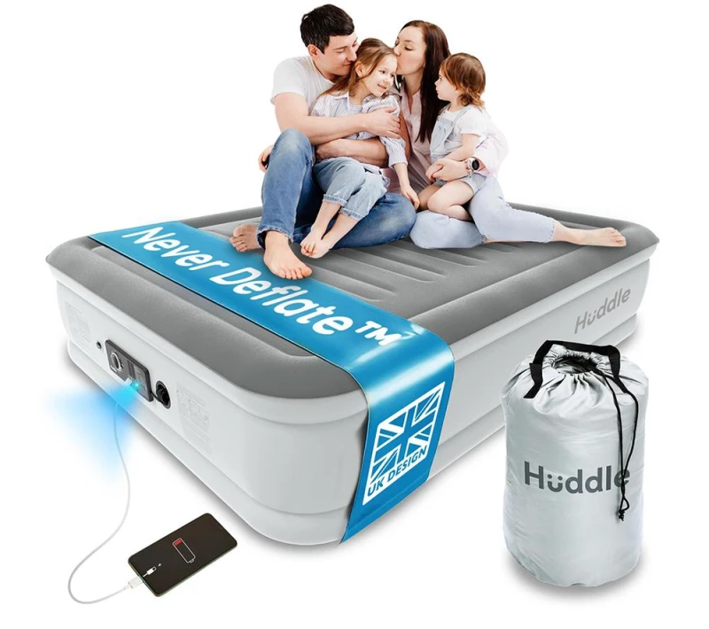 Image of HUDDLE Never Deflate Premium Air Bed with Patented Dual Pump - King 5061050641587