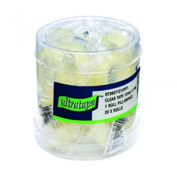 Image of Ultratape Clear Tape 12mm x 10m Pack of 20 RT06071210PP1