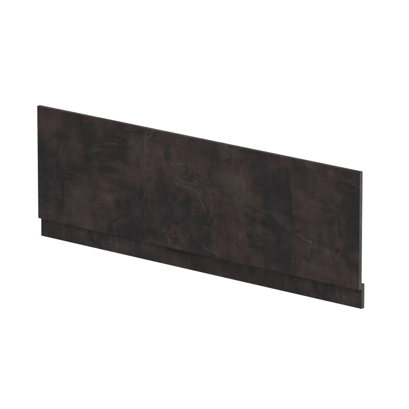 Image of Balterley Edge/Power Straight Front Bath Panel & Plinth, 1700mm - Textured Matt Metallic Slate Grey unisex