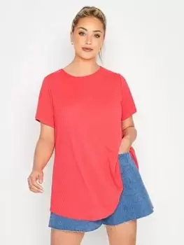 Image of Yours Rib Swing Top Fluro Pink, Size 18, Women