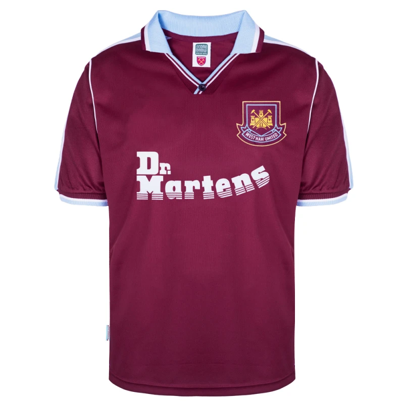 Image of Score Draw West Ham United 2000 Retro Football Shirt WHAM00HPYSS-S S Mens Sportswear