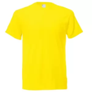 Image of Mens Short Sleeve Casual T-Shirt (Small) (Bright Yellow)
