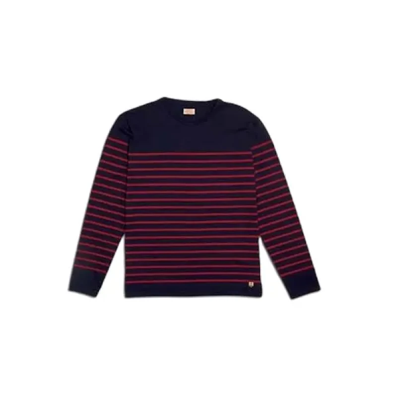 Image of Armor-Lux Long sleeve striped T-Shirt Armor-Lux Port Louis Bleu Male 2XL