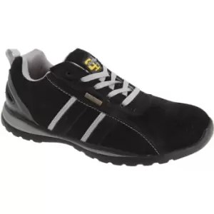 Image of Grafters Mens Safety Toe Cap Trainer Shoes (5 UK) (Black/Grey) - Black/Grey