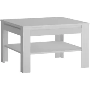 Image of Novi Coffee Table with shelf in Alpine White - Alpine White
