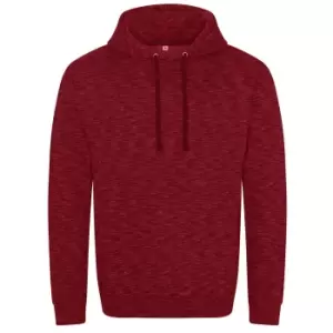 Image of AWDis Mens Cosmic Blend Hoodie (Medium) (Red/Black)