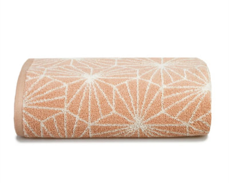 Image of Allure Bath Fashions Geometric Design Jacquard Bath Towel - Blush Pink
