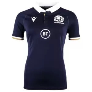 Image of Macron Scotland Home Rugby Shirt 2020 2021 Ladies - Blue