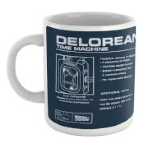 Image of Back To The Future Delorean Schematic Mug