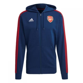 Image of adidas Arsenal 3-Stripes Full-Zip Hoodie Mens - Mystery Blue