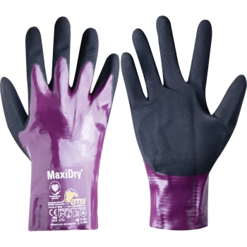 Image of 56-426 MaxiDry GP Palm-side Coated Purple/Black Drivers Gloves - Size 9