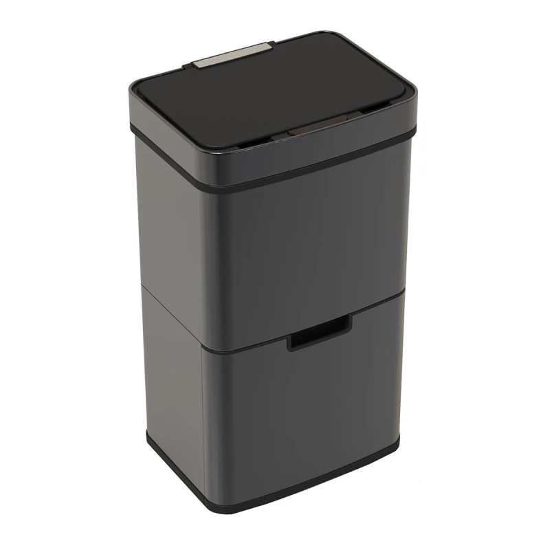 Image of Triple Compartment 62L Sensor Bin Black