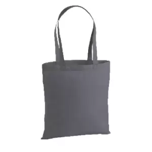 Image of Westford Mill Premium Cotton Tote Bag (One Size) (Graphite)