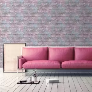 Image of Muriva Freestyle Camouflage Wallpaper, Lilac