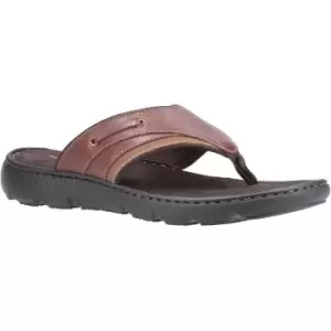 Image of Hush Puppies Mens Connor Slip On Durable Leather Flip Flops UK Size 7 (EU 41)