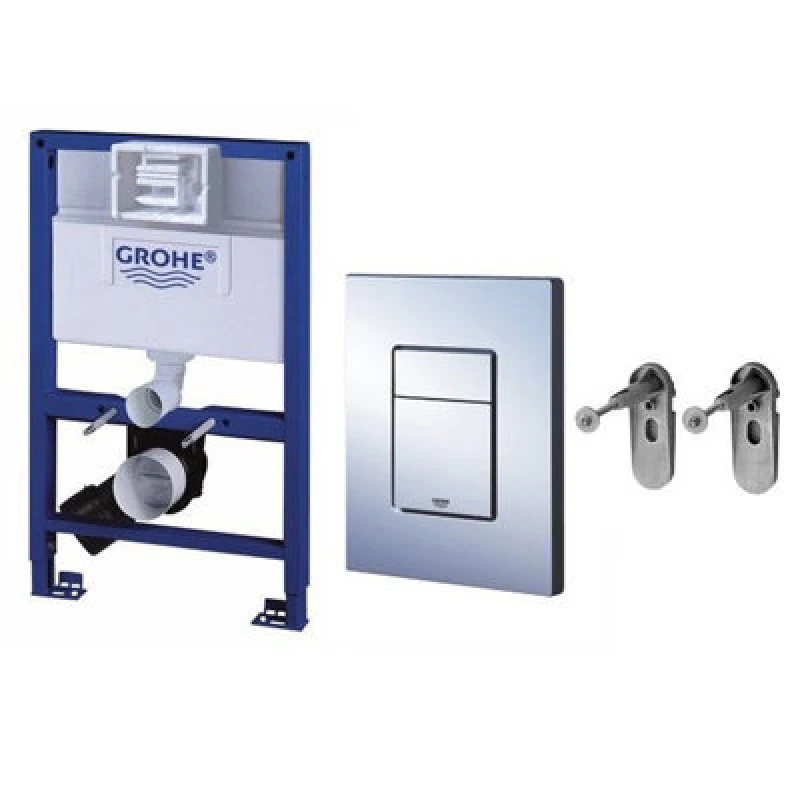 Image of Grohe 118152 Rapid Sl 3 In 1 Wc Set Incl. 1.0M Concealed Frame Cistern Plate