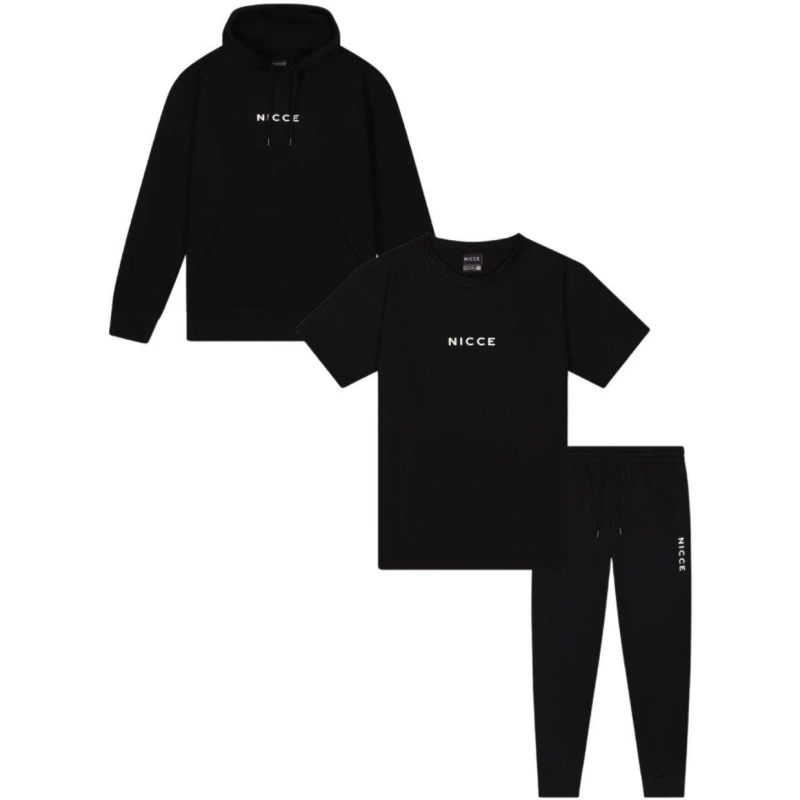 Image of Nicce Mens Dean Fleece Tracksuits Black male S