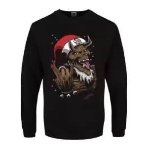 Image of Grindstore Mens Satan Rocks Christmas Jumper (S) (Black)
