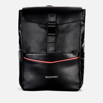 Image of Valentino Bags Mens Fir Buckle Backpack - Black