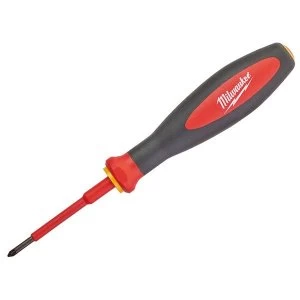 Image of Milwaukee Hand Tools VDE Pozidriv Screwdriver PZ2 x 100mm