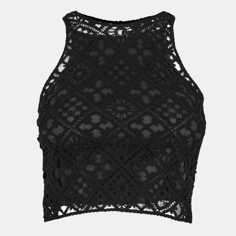 Image of Off White Womens Knitted Top Black female 6 (2XS)