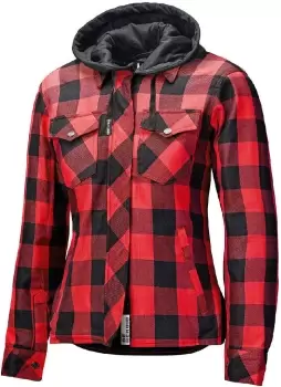 Image of Held Lumberjack II Ladies Motorcycle Textile Jacket, black-red, Size S for Women, black-red, Size S for Women