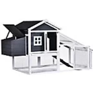 Image of PawHut Wooden Chicken Coop D51-135 1000 x 1754 x 955mm Grey