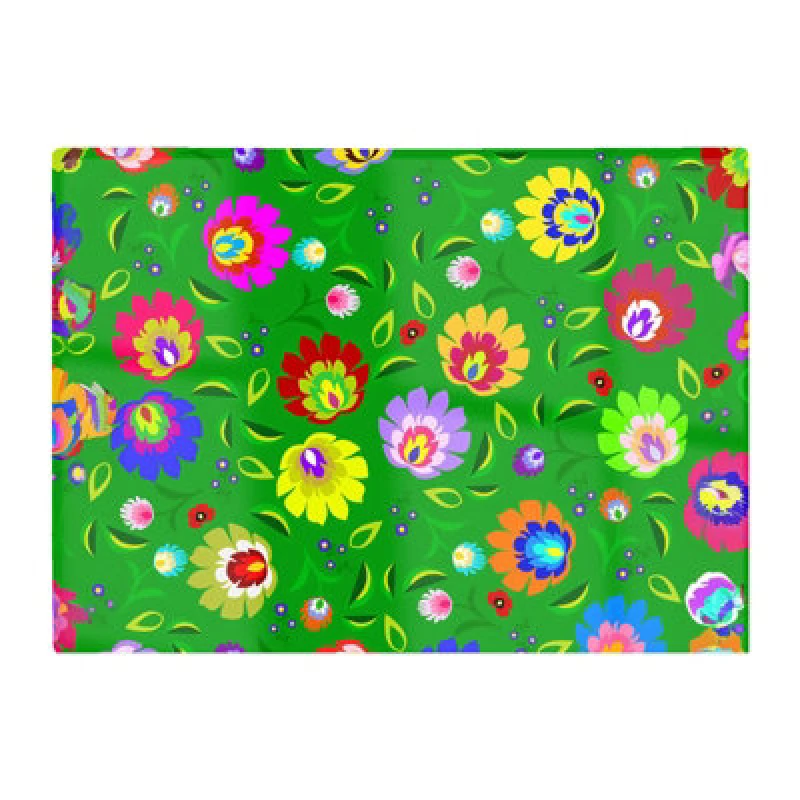 Image of Warren Reed Designer Polish Folk Floral Glass Chopping Board