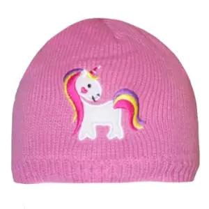 Image of Girls Unicorn Winter Hat (3-5 years) (Pink)