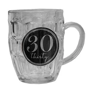 Image of Milestones Glass Beer Tankard - 30
