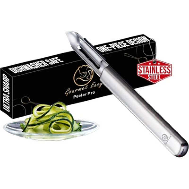 Image of Gourmet Easy Deluxe I-Shaped Stainless Steel Peeler - Silver