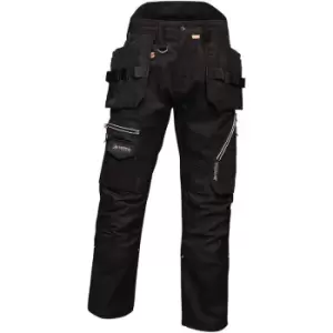 Image of Regatta Mens Execute Holster Premium Work Trousers (36R) (Black) - Black