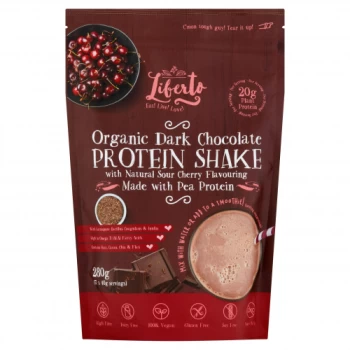 Image of Liberto Organic Vegan Dark Choc Sour Cherry Pea Protein - 280g