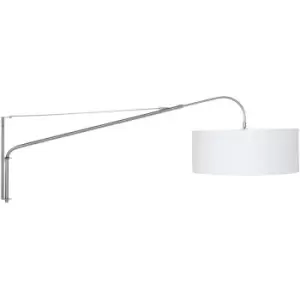 Image of Sienna Elegant Classy Wall Lamp with Shade Steel Brushed