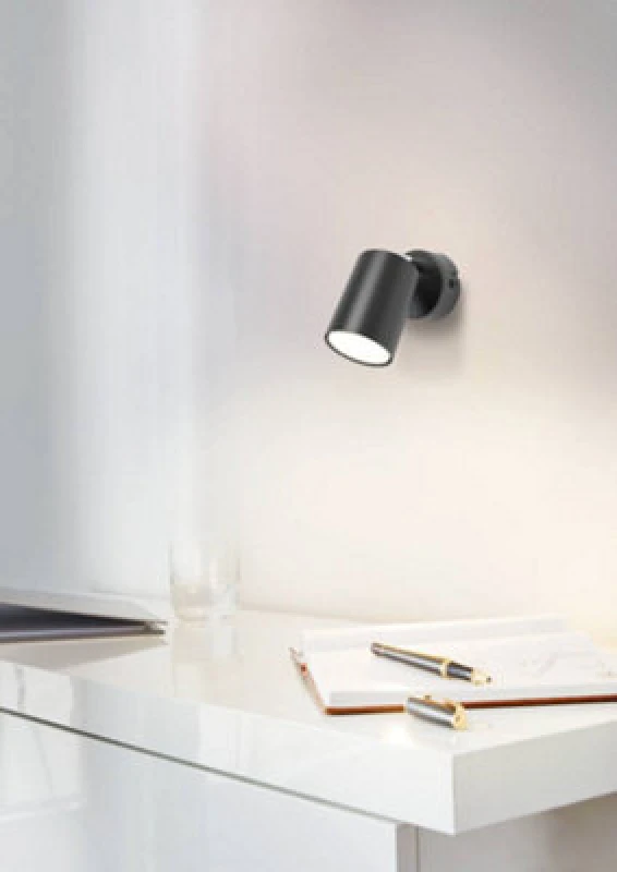 Image of Eglo Essentials Reciso-e Semi Flush Spotlight Black