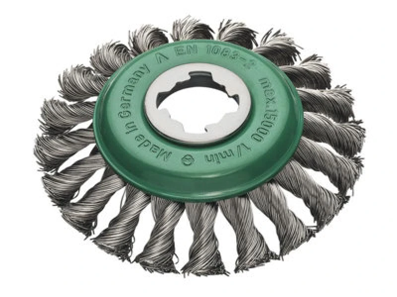 Image of Lessmann X Lock Non Sparking Stainless Steel Knotted Wire Wheel 472.85X Diameter: 115mm