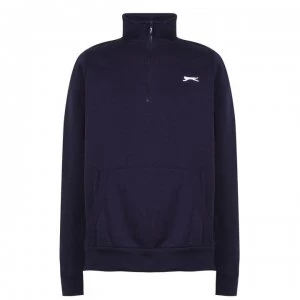 Image of Slazenger Quarter Zip Fleece Top Mens - Navy