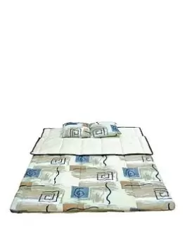 Image of Highland Trail Lille Double Printed Sleeping Bag With Pillows- Natural