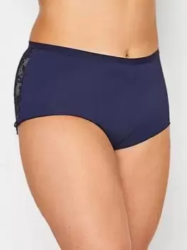 Image of Yours Lace Back Full Briefs, Blue, Size 22-24, Women