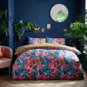 Image of Furn Psychedelic Jungle Tropical Duvet Cover Set (Single) (Pink)