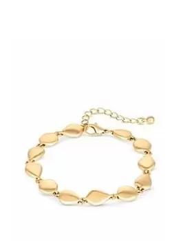 Image of Jon Richard Gold Plated Pear Shape Link Bracelet, Yellow Gold, Women